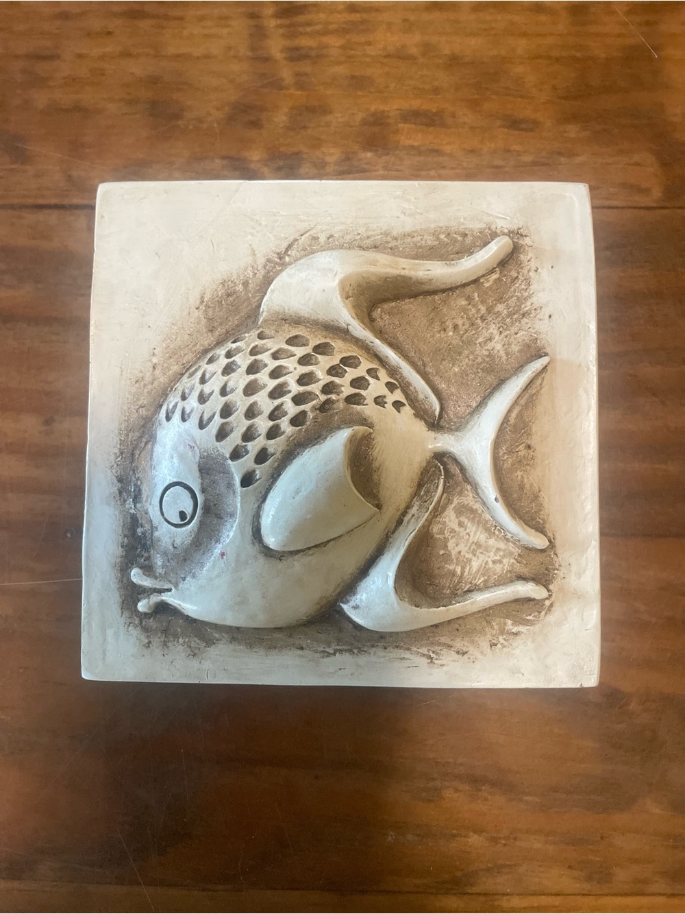 Vintage Decorative Ceramic Fish Tile Plaque Rare Home Bathroom Decor